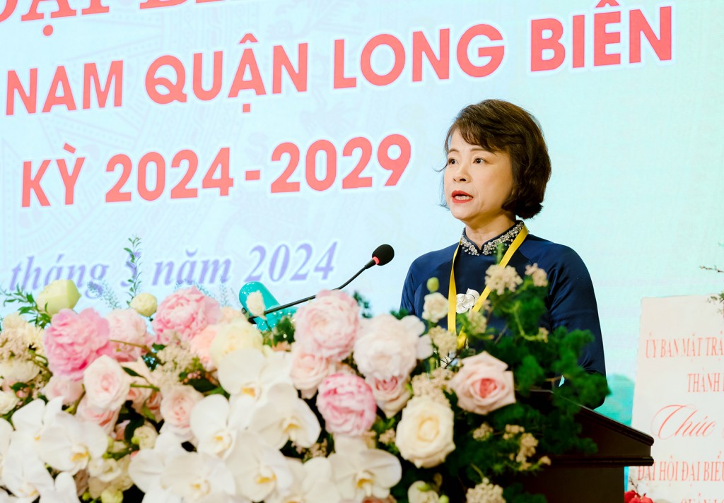 Bà Vũ Thị Thành tái đắc cử Chủ tịch Ủy ban MTTQ Việt Nam quận Long Biên khóa V