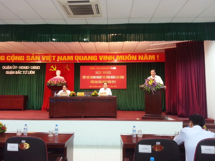 Hội nghị tiếp xúc DN&CNLĐ quận Bắc Từ Liêm: Tháo gỡ khó khăn cho công nhân