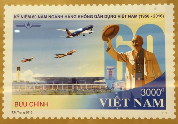 Phát hành bộ tem kỷ niệm 60 năm Ngành Hàng không Dân dụng Việt Nam