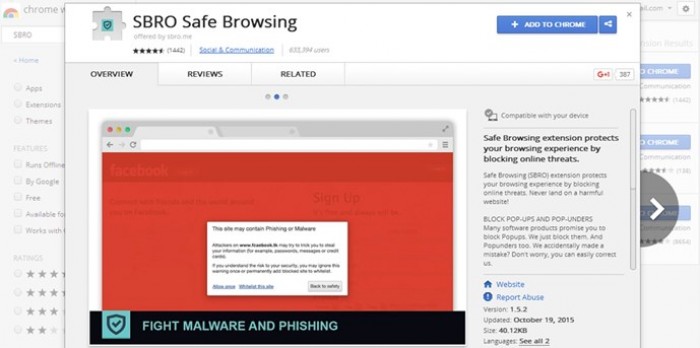 Công cụ chống trang web lừa đảo trên Chrome
