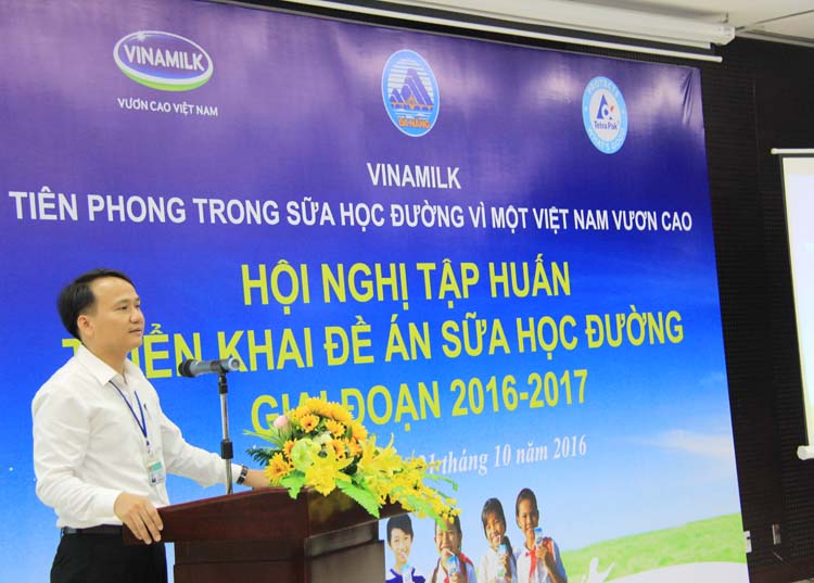 vinamilk tien phong trong chuong trinh sua hoc duong