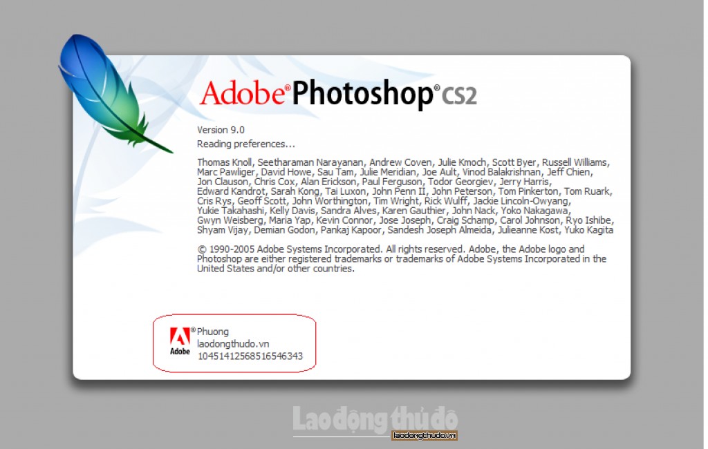 huong dan kich hoat ban quyen photoshop cs2 chinh hang