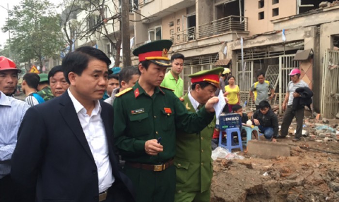 Chủ tịch Nguyễn Đức Chung trực tiếp chỉ đạo khắc phục hậu quả vụ nổ Văn Phú