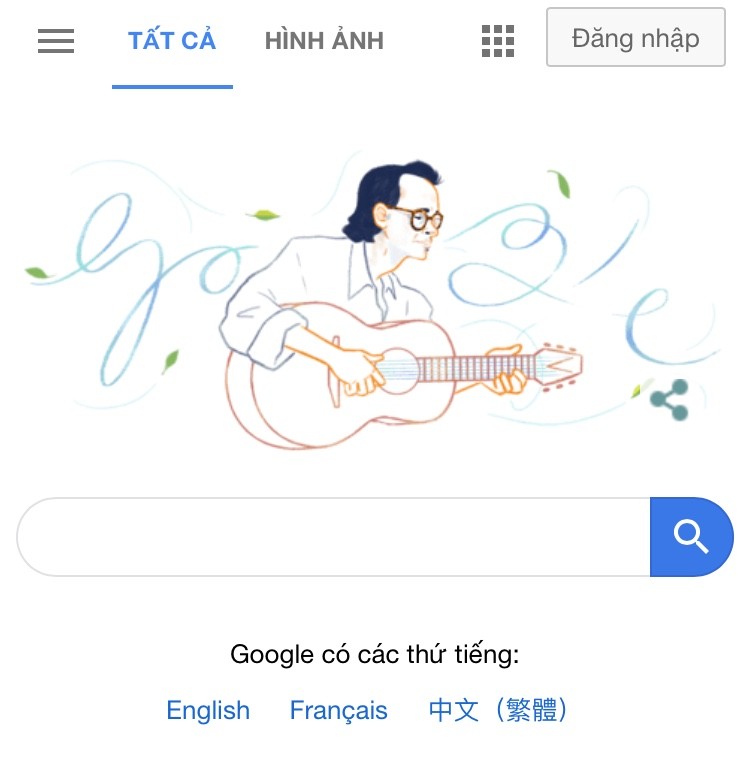 nhac si trinh cong son duoc ton vinh tren trang chu google tim kiem