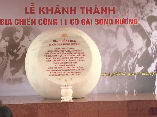 Thừa Thiên-Huế khánh thành Bia chiến công 11 cô gái sông Hương