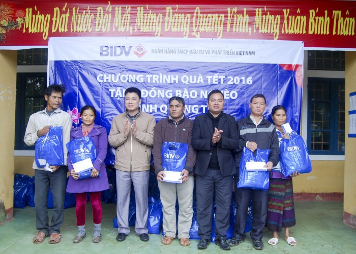 BIDV tặng 8 địa phương 9.000 suất quà tết trị giá 2,7 tỷ đồng