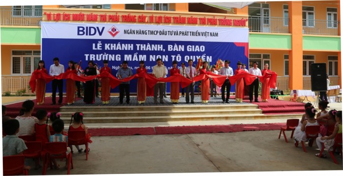 BIDV bàn giao trường học mầm non Tô Quyền tại Hưng Yên