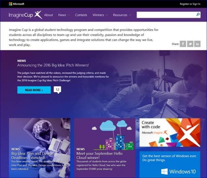 Khởi động cuộc thi Microsoft Imagine Cup 2016