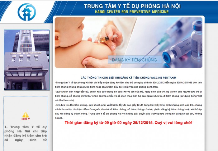 Thêm địa chỉ đăng ký tiêm vắc-xin dịch vụ