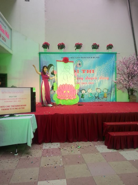 Ấn tượng Hội thi “Cô giáo tài năng duyên dáng” trường mẫu giáo Mầm non B Hà Nội