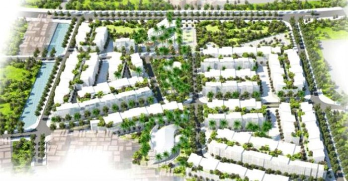 Quy hoạch khu nhà ở thấp tầng và cây ở Thanh Trì