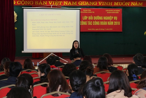 250 can bo cong doan tham gia khoa boi duong nang cao nghiep vu nam 2018