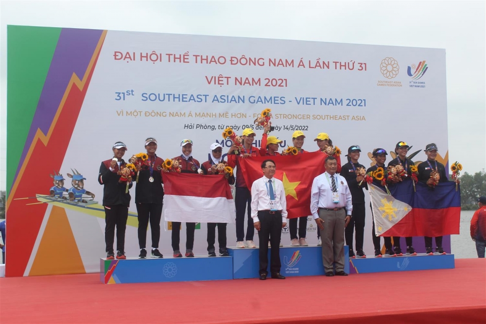 Chung kết bảng A Rowing: Các cô gái Việt Nam giành 2 huy chương Vàng
