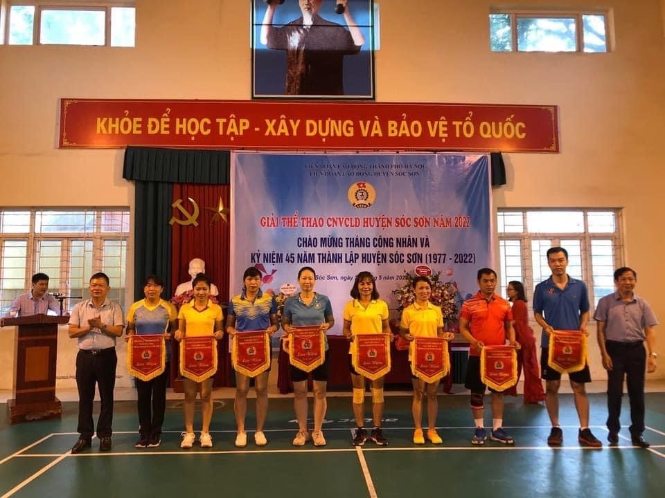LĐLĐ huyện Sóc Sơn: Sôi nổi Giải thể thao trong công nhân, viên chức, lao động năm 2022