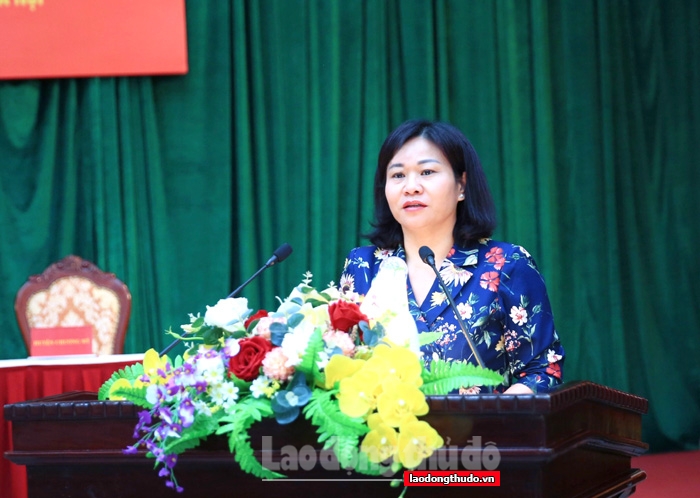 Phó Bí thư Thường trực Thành ủy Nguyễn Thị Tuyến phát biểu chỉ đạo