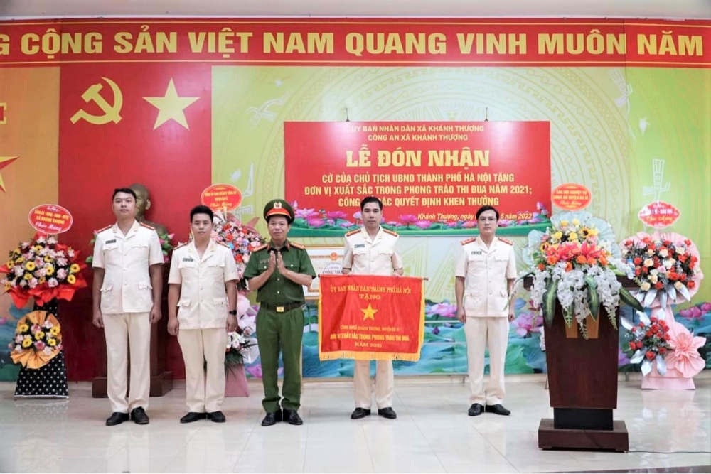 Công an xã Khánh Thượng (huyện Ba Vì) - đơn vị xuất sắc trong phong trào thi đua năm 2021