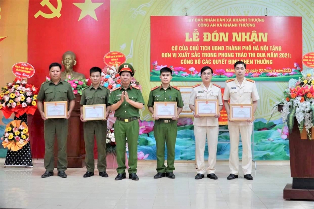 Công an xã Khánh Thượng (huyện Ba Vì) - đơn vị xuất sắc trong phong trào thi đua năm 2021