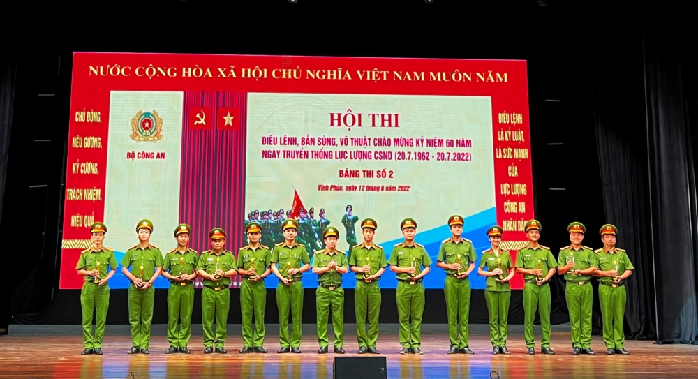 Đội tuyển Công an Hà Nội xuất sắc vào chung kết Hội thi điều lệnh, bắn súng, võ thuật