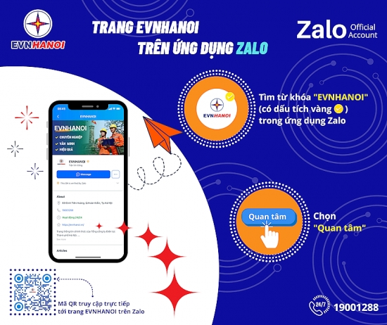 Ứng dụng Zalo giúp khách hàng dễ dàng tra cứu thông tin tiền điện