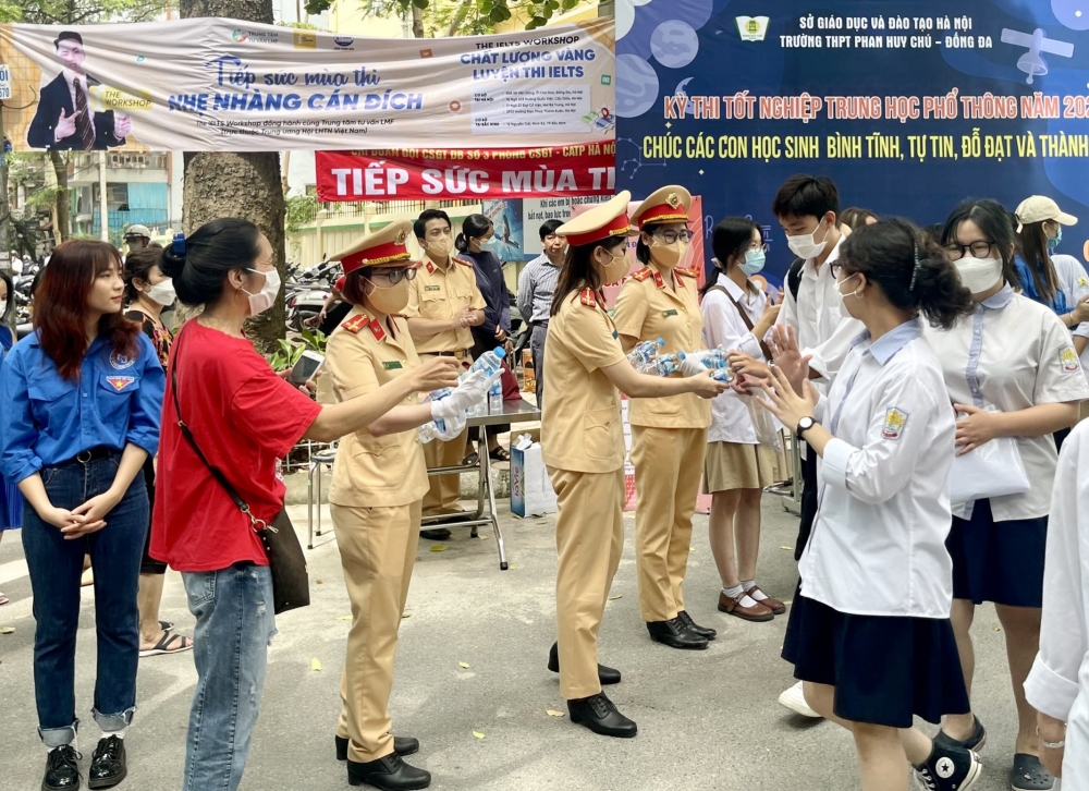 Đảm bảo an ninh trật tự, giao thông thông suốt tại các điểm thi