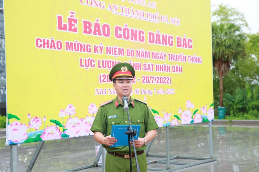 Công an Hà Nội: Báo công dâng Bác tại Khu lưu niệm Sáu điều Bác Hồ dạy Công an nhân dân