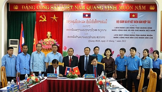 LĐLĐ tỉnh Quảng Bình và Liên hiệp Công đoàn tỉnh Khăm Muộn - Lào: Thắt chặt mối quan hệ hữu nghị