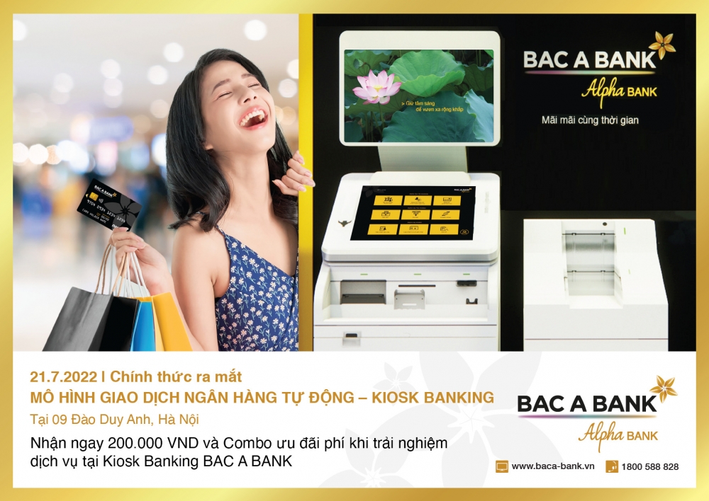 BAC A BANK chính thức ra mắt Ngân hàng tự động Kiosk Banking