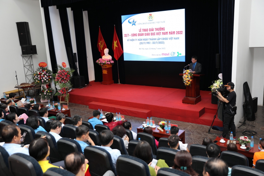 22 cán bộ Công đoàn nhận “Giải thưởng 22/7 - Công đoàn Giáo dục Việt Nam” năm 2022