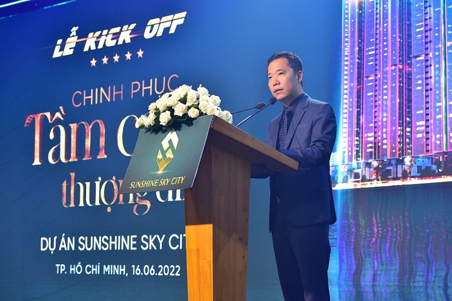 Ông Trần Anh Quân - Tổng Giám đốc Tập đoàn Sunshine Sài Gòn phát biểu tại sự kiện