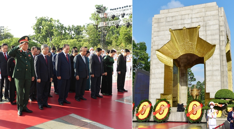 Lãnh đạo Đảng, Nhà nước và thành phố Hà Nội dâng hương tưởng niệm các Anh hùng liệt sĩ