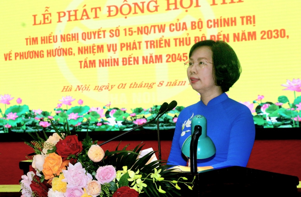 Hà Nội phát động Hội thi tìm hiểu Nghị quyết số 15-NQ/TƯ của Bộ Chính trị