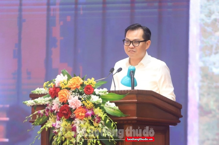 NSND Nguyễn Trung Hiếu phát biểu tại Hội nghị