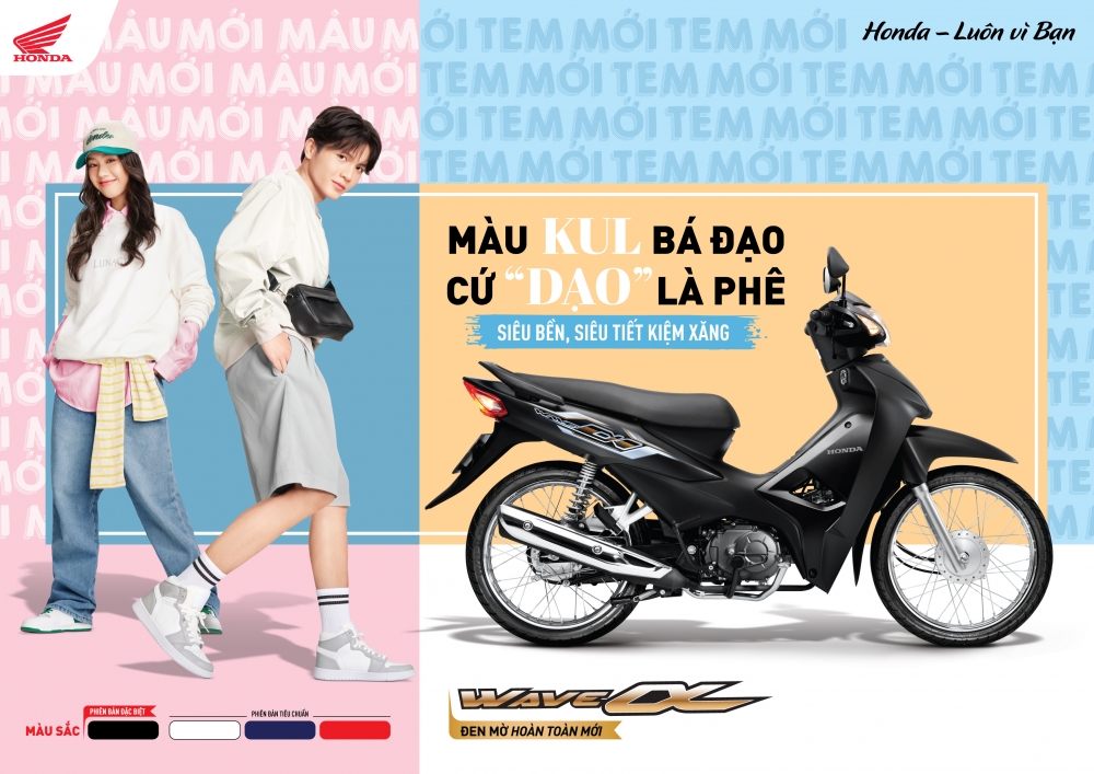 Honda Việt Nam giới thiệu Wave Alpha phiên bản 2023: Màu “Kul” bá đạo cứ “Dạo” là phê