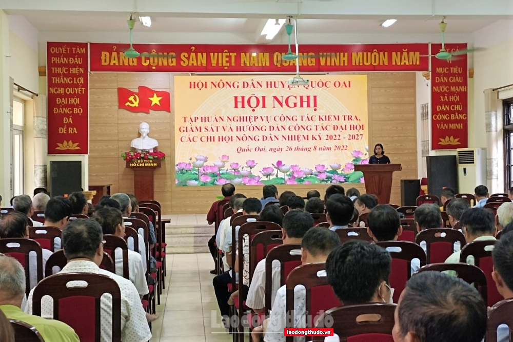 Hội Nông dân huyện Quốc Oai tập huấn nghiệp vụ công tác Hội năm 2022