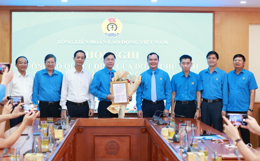 Bổ nhiệm đồng chí Tống Văn Băng làm Trưởng Ban Tổ chức Tổng Liên đoàn Lao động Việt Nam