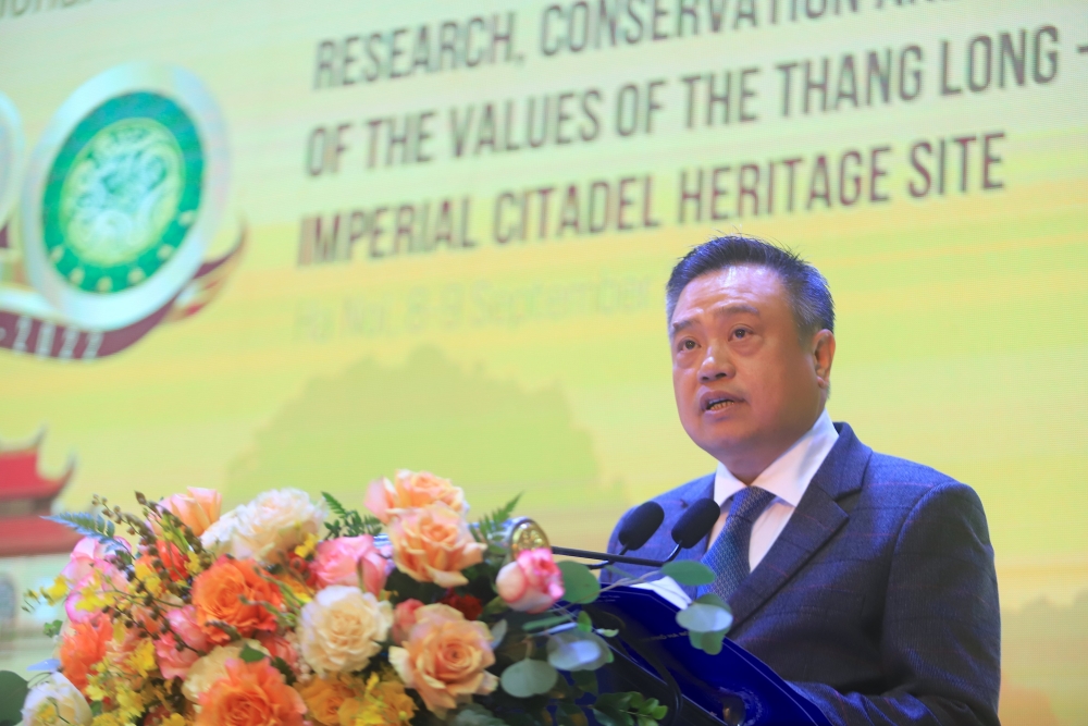 Khai mạc Hội thảo quốc tế về bảo tồn và phát huy giá trị di sản Hoàng thành Thăng Long - Hà Nội