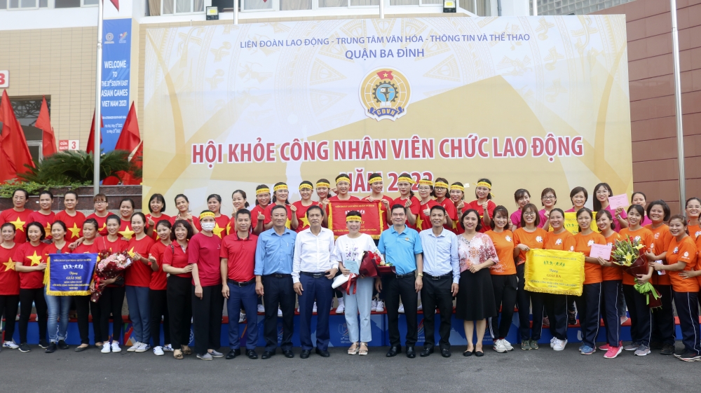 Sôi nổi Hội khỏe công nhân, viên chức, lao động quận Ba Đình năm 2022