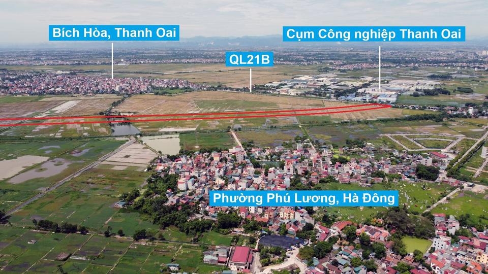 Vành đai 4 đi qua địa phận huyện Thanh Oai có chiều dài 7,9km. (Ảnh: Bình Minh)