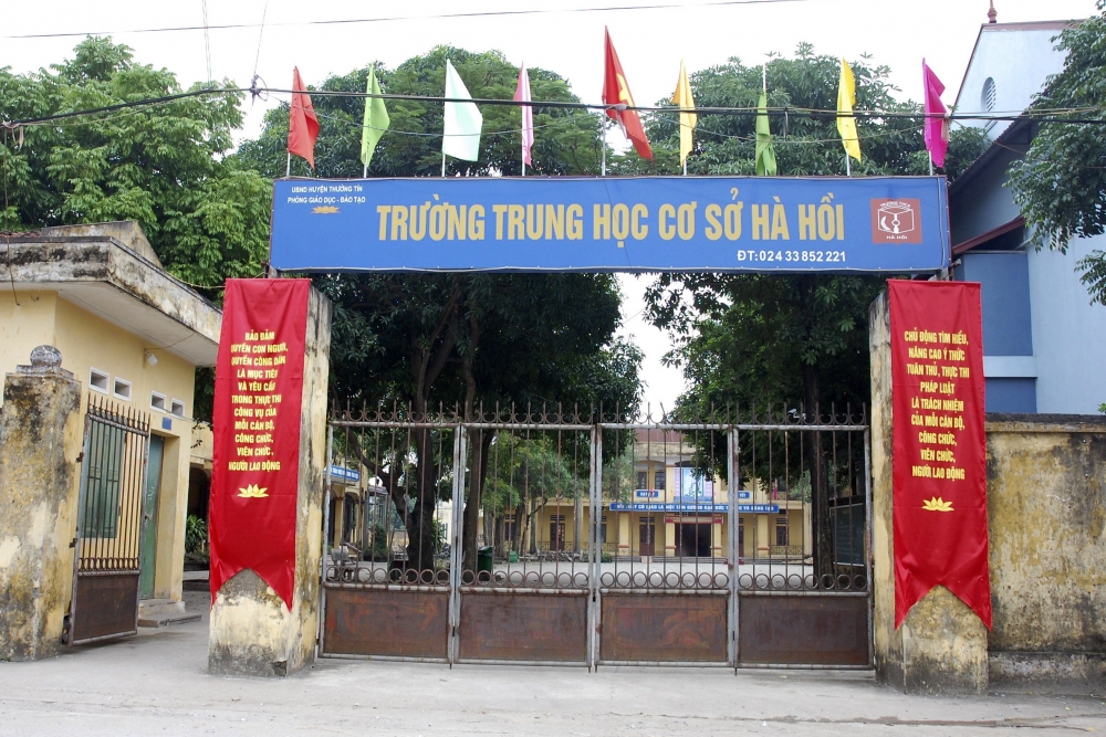 Trường THCS Hà Hồi, huyện Thường Tín (Ảnh: Website nhà trường).