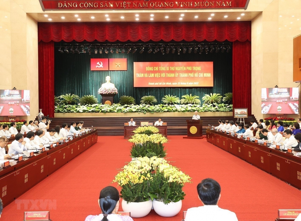 Tổng Bí thư Nguyễn Phú Trọng: Tạo điều kiện tốt nhất để TP. Hồ Chí Minh phát triển nhanh và bền vững