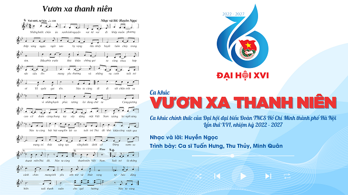 Ca khúc chính thức Đại hội đại biểu Đoàn TNCS Hồ Chí Minh thành phố Hà Nội lần thứ XVI