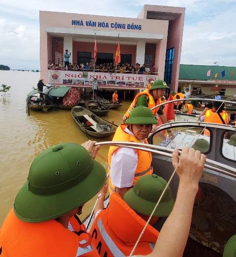 Hà Tĩnh: Nhà văn hóa cộng đồng phát huy công năng tại vùng ngập lũ