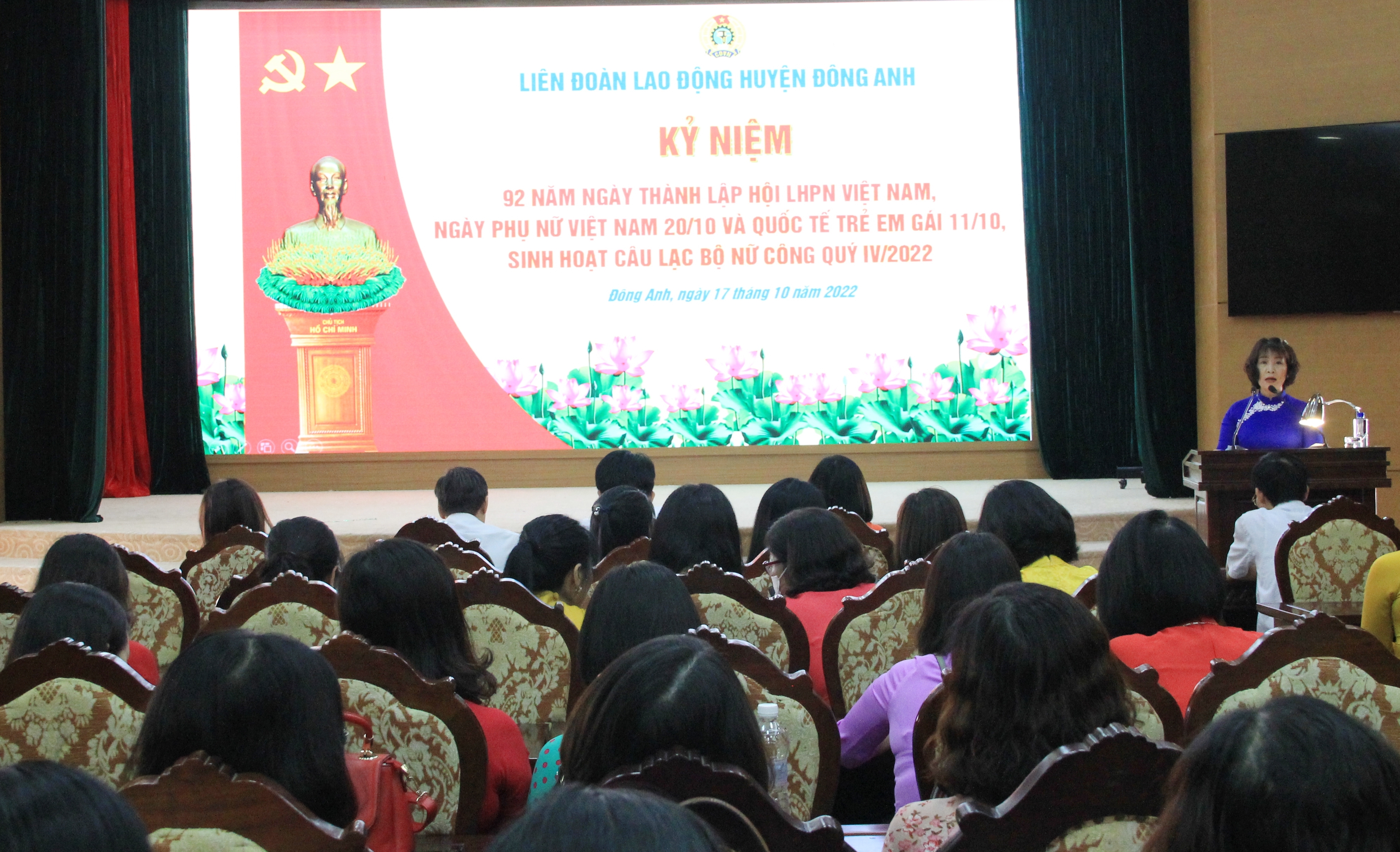 Liên đoàn Lao động huyện Đông Anh tổ chức kỷ niệm ngày Phụ nữ Việt Nam