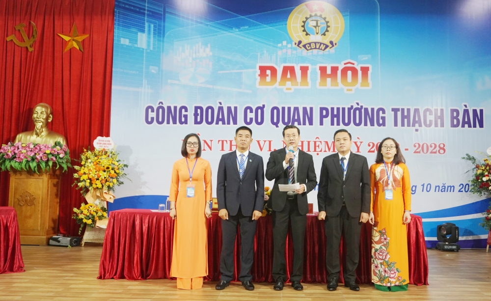 Công đoàn phường Thạch Bàn tổ chức thành công Đại hội Công đoàn khóa VI, nhiệm kỳ 2022-2028