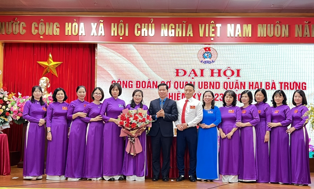 Công đoàn Cơ quan UBND quận Hai Bà Trưng tổ chức thành công Đại hội Công đoàn khóa XIX, nhiệm kỳ 2023-2028