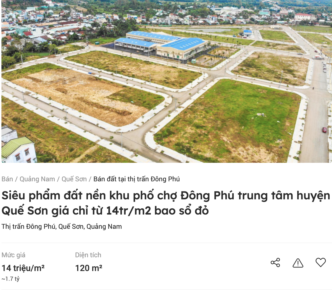 Quảng Nam: Dự án Khu phố chợ Đông Phú chưa đủ điều kiện khai thác quỹ đất