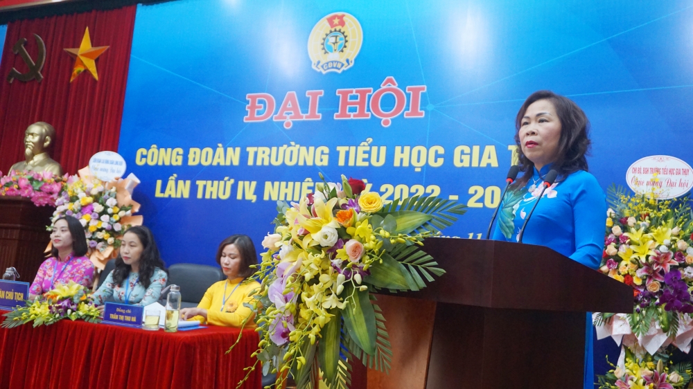Quận Long Biên: Tổ chức thành công Đại hội Công đoàn Trường Tiểu học Gia Thụy