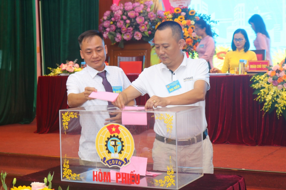 Quận Nam Từ Liêm: Tổ chức thành công Đại hội Công đoàn Công ty TNHH Hansae Hà Nội