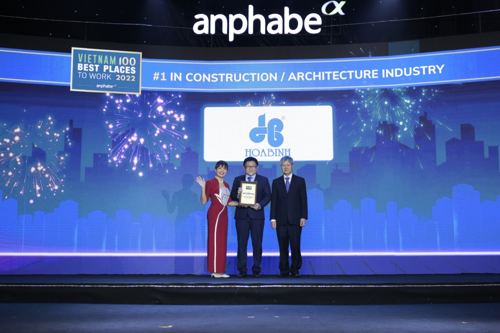 Hòa Bình tiếp tục đứng đầu Top 100 Nơi làm việc tốt nhất Việt Nam ngành Xây dựng và Kiến trúc
