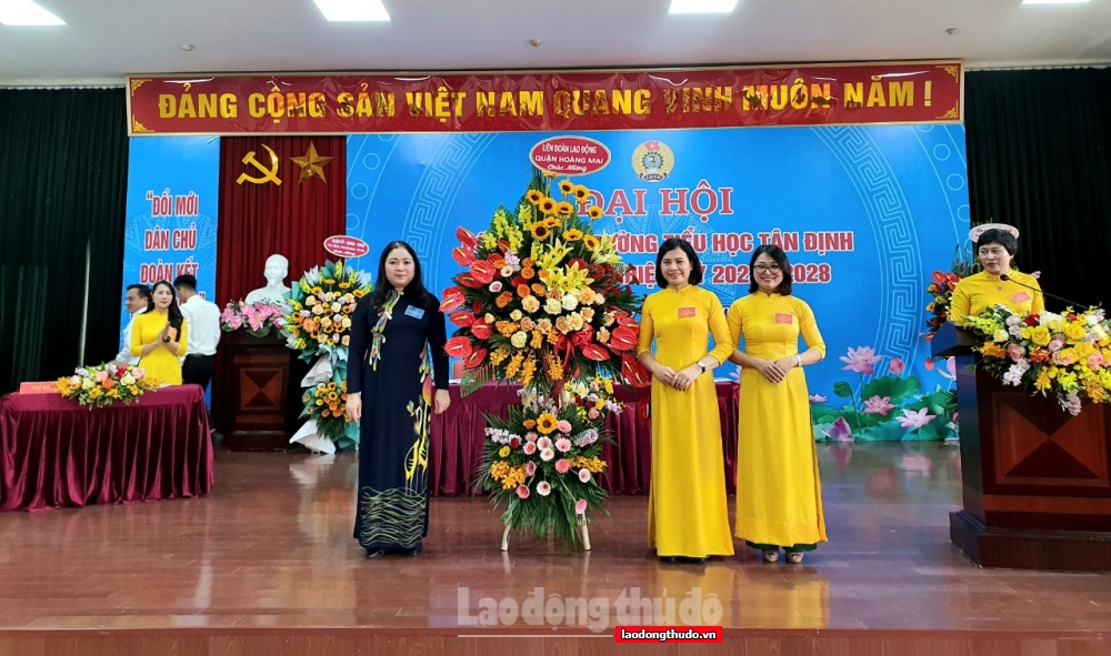 Quận Hoàng Mai: Tổ chức thành công Đại hội Công đoàn Trường Tiểu học Tân Định